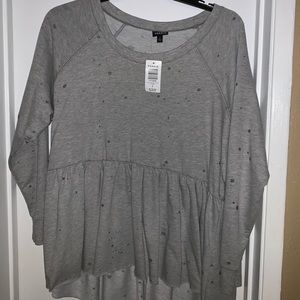 Grey Torrid sweatshirt with a little swing